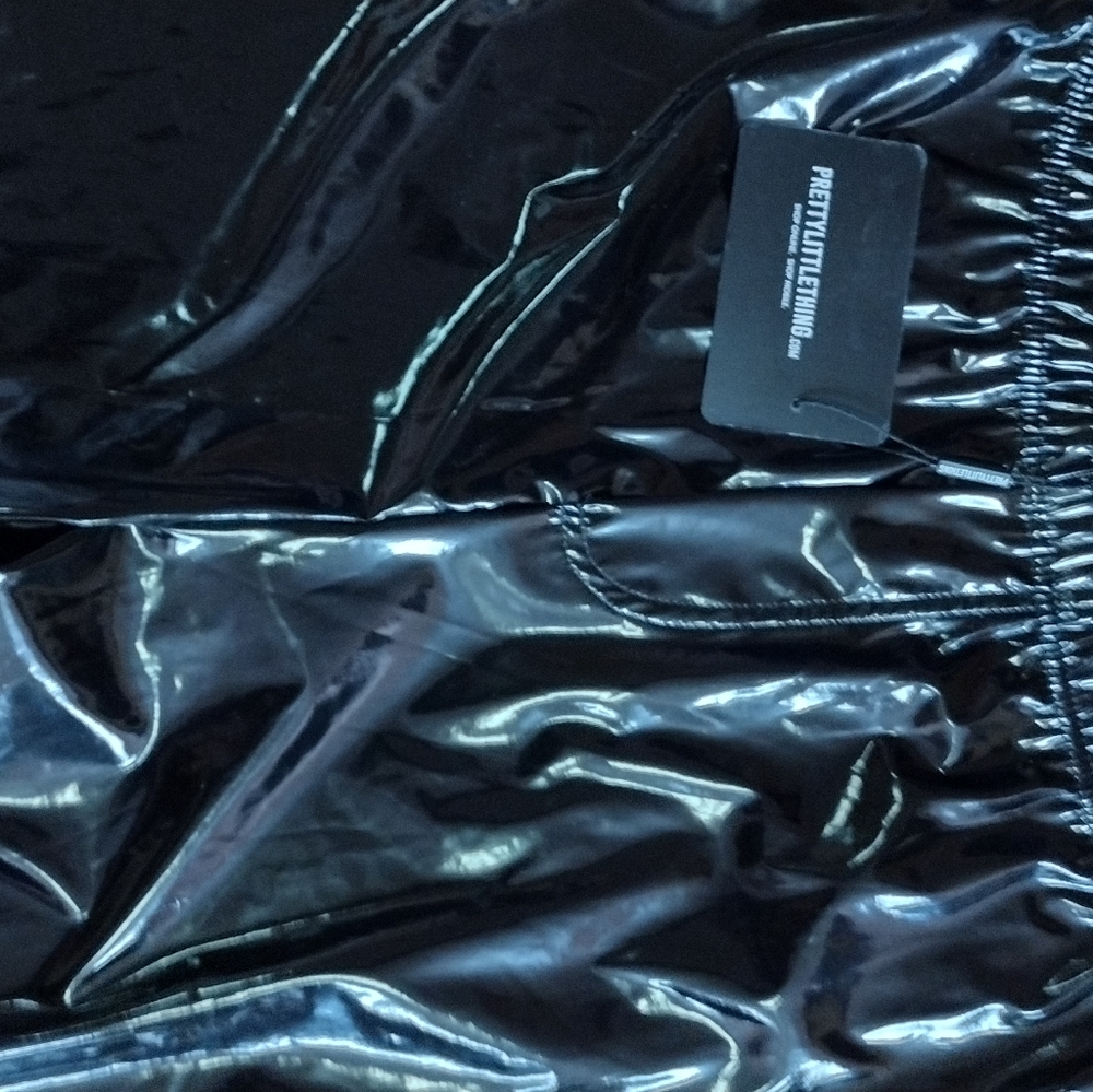 Women's vinyl black pants
